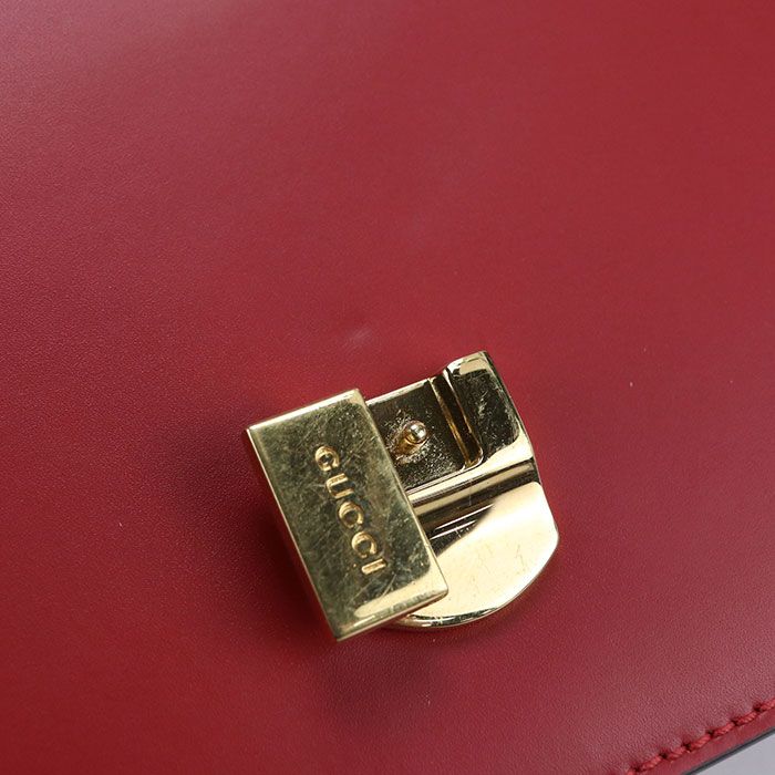 Gucci Sylvie Shoulder Bag Leather Red — view 5