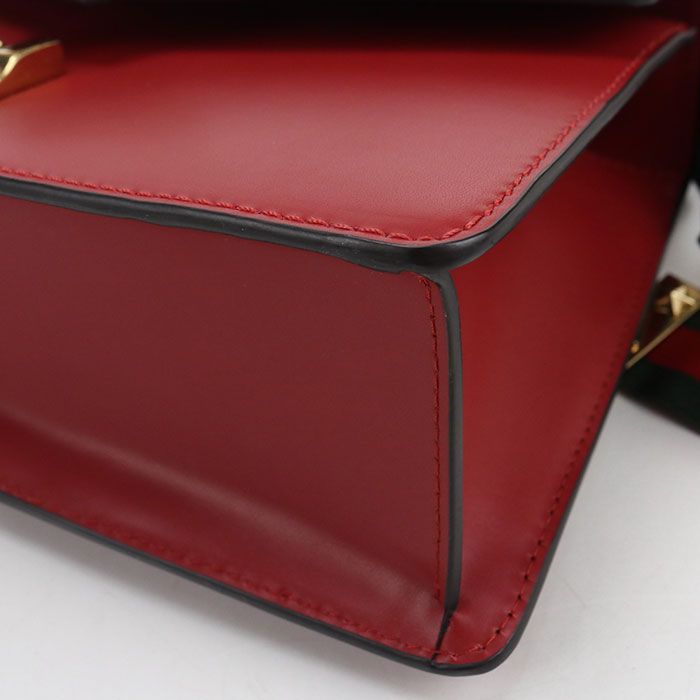 Gucci Sylvie Shoulder Bag Leather Red — view 9