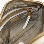 Prada Logo Jacquard Crossbody Shoulder Bag Beige — view 5
