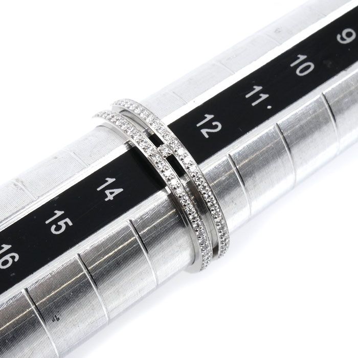 Hermes 18K White Gold Arianne PM Diamond Ring — view 7