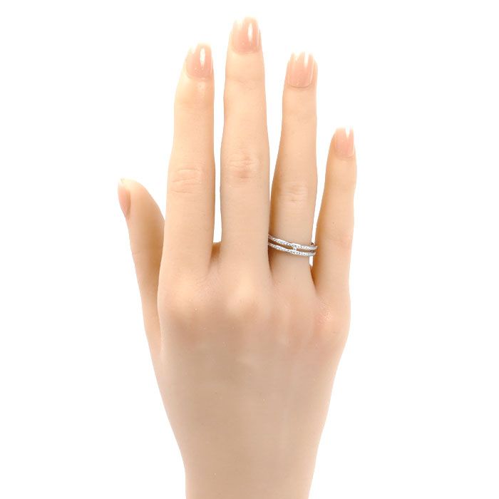 Hermes 18K White Gold Arianne PM Diamond Ring — view 8