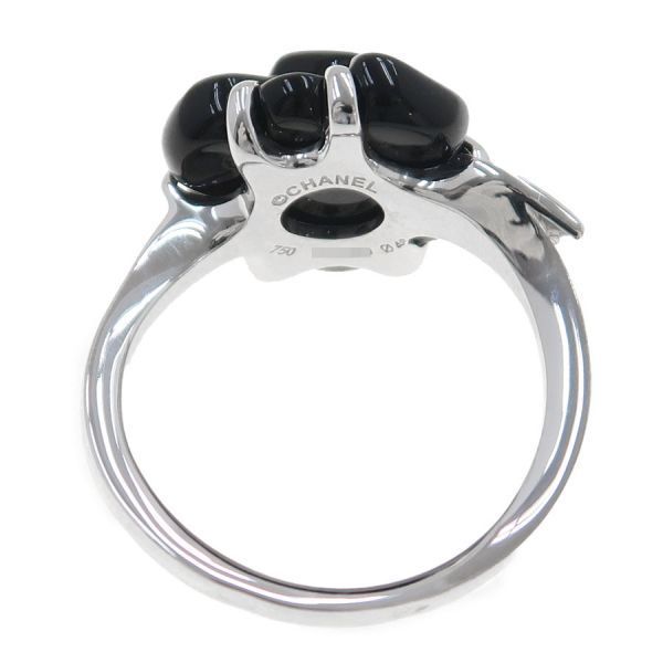 Chanel Camellia Ring Onyx & Diamond 46 — view 6