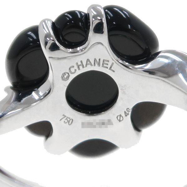 Chanel Camellia Ring Onyx & Diamond 46 — view 9