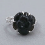 Chanel Camellia Ring Onyx & Diamond 46 — view 2