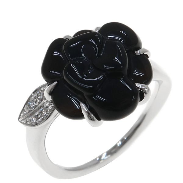 Chanel Camellia Ring Onyx & Diamond 46 — view 7