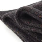 Chanel Cashmere Silk CC Logo Mixed Color Nep Knit Scarf Black — view 8