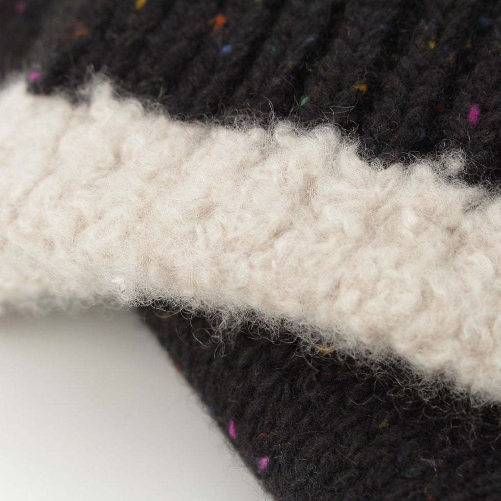 Chanel Cashmere Silk CC Logo Mixed Color Nep Knit Scarf Black — view 9