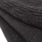 Chanel Cashmere Silk CC Logo Mixed Color Nep Knit Scarf Black — view 7