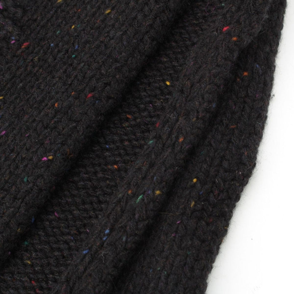 Chanel Cashmere Silk CC Logo Mixed Color Nep Knit Scarf Black — view 6