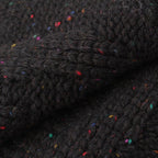 Chanel Cashmere Silk CC Logo Mixed Color Nep Knit Scarf Black — view 5