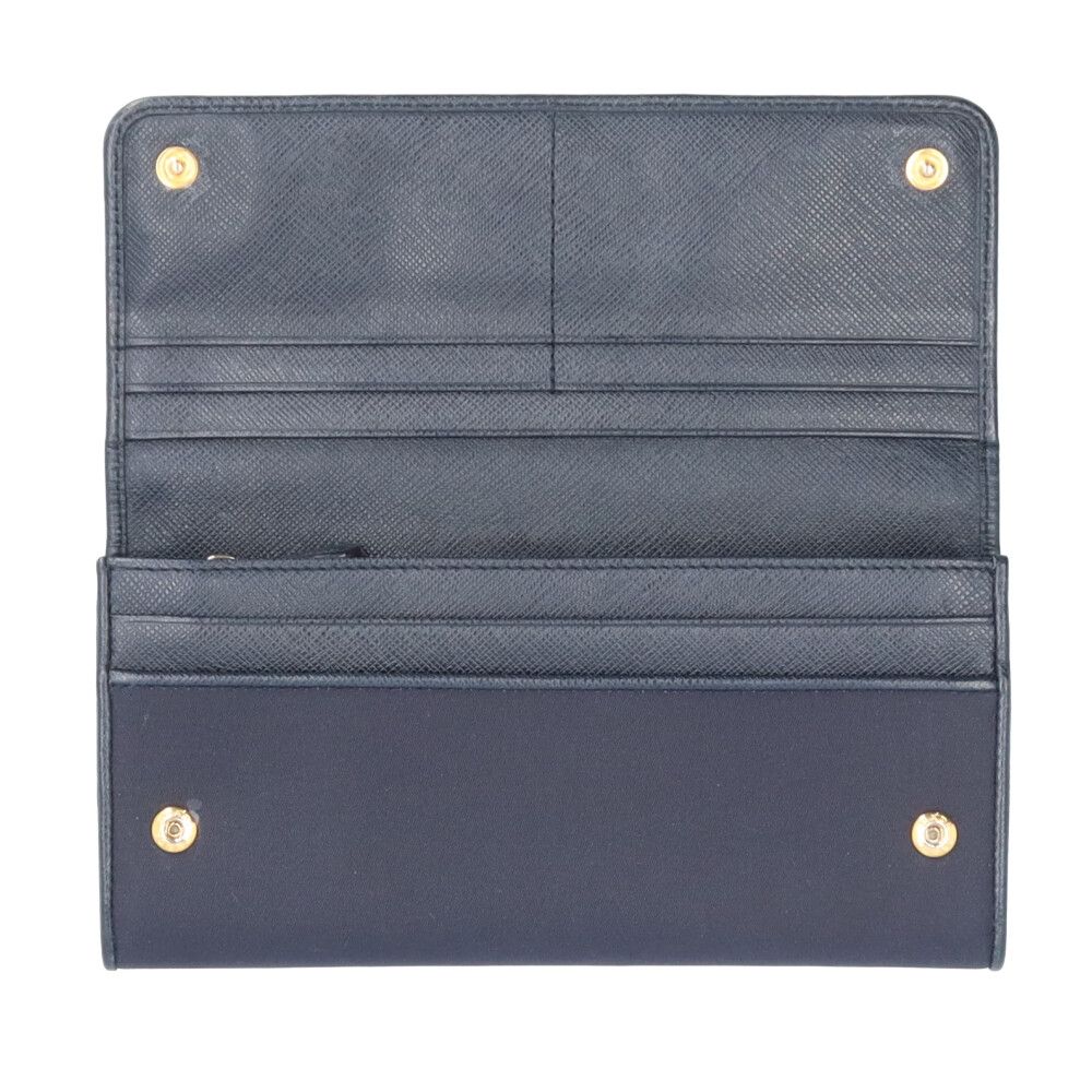 Prada Wallet Nylon Leather Navy Season All Seasons — view 7