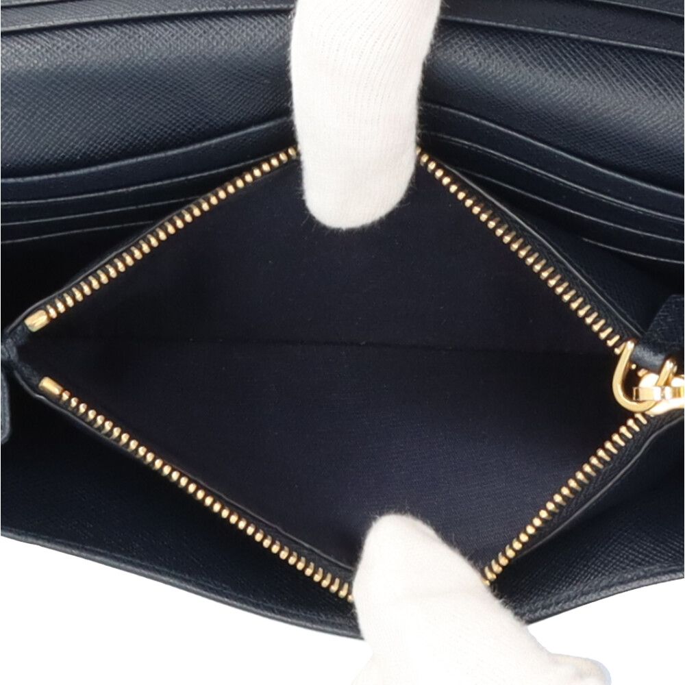 Prada Wallet Nylon Leather Navy Season All Seasons — view 6