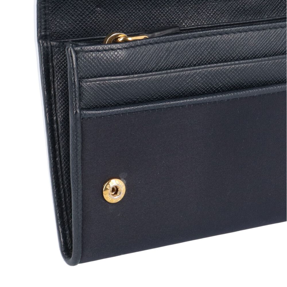 Prada Wallet Nylon Leather Navy Season All Seasons — view 8
