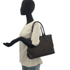 Gucci Black GG Canvas Leather 002 Shoulder Bag Tote — view 7