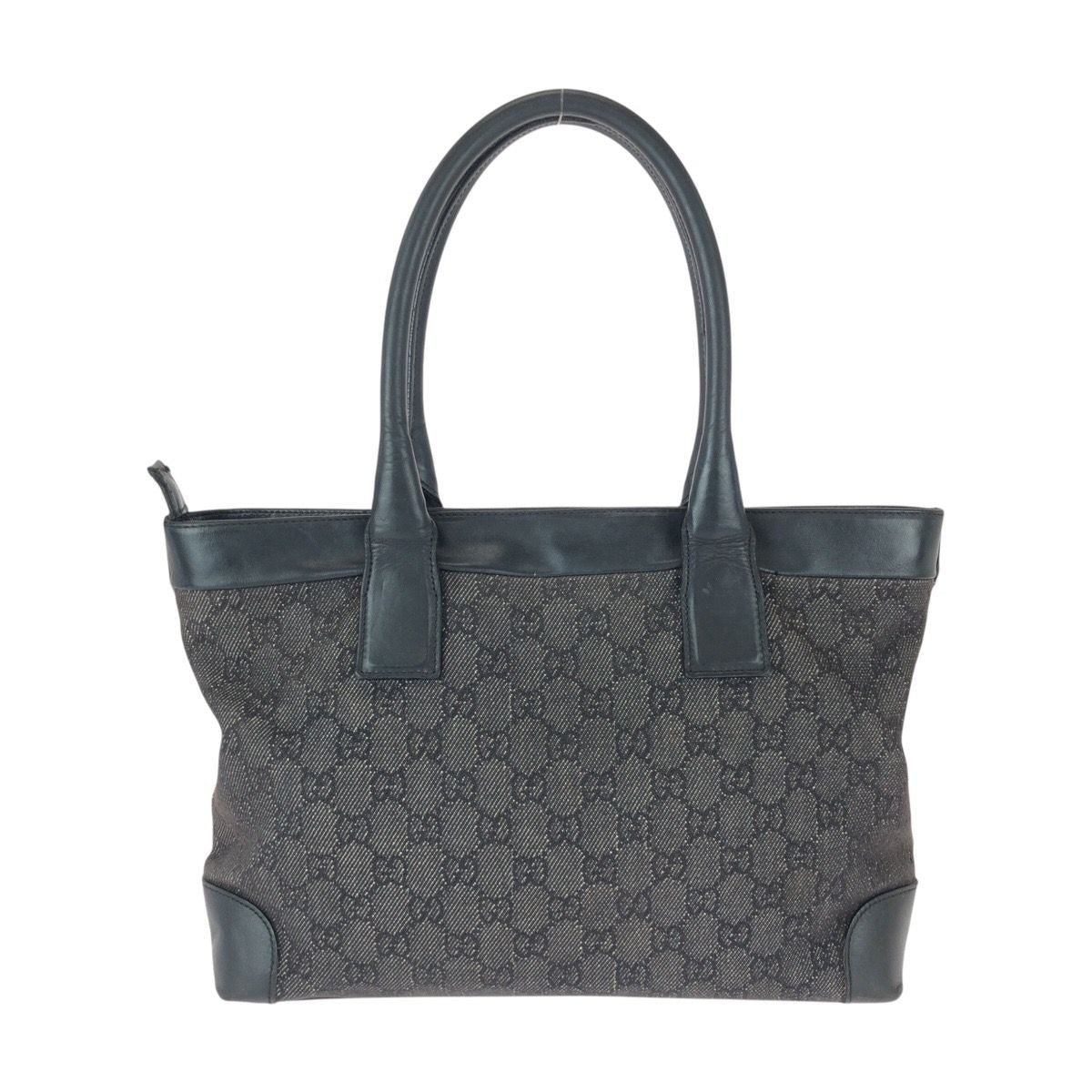 Gucci Black GG Canvas Leather 002 Shoulder Bag Tote — view 2