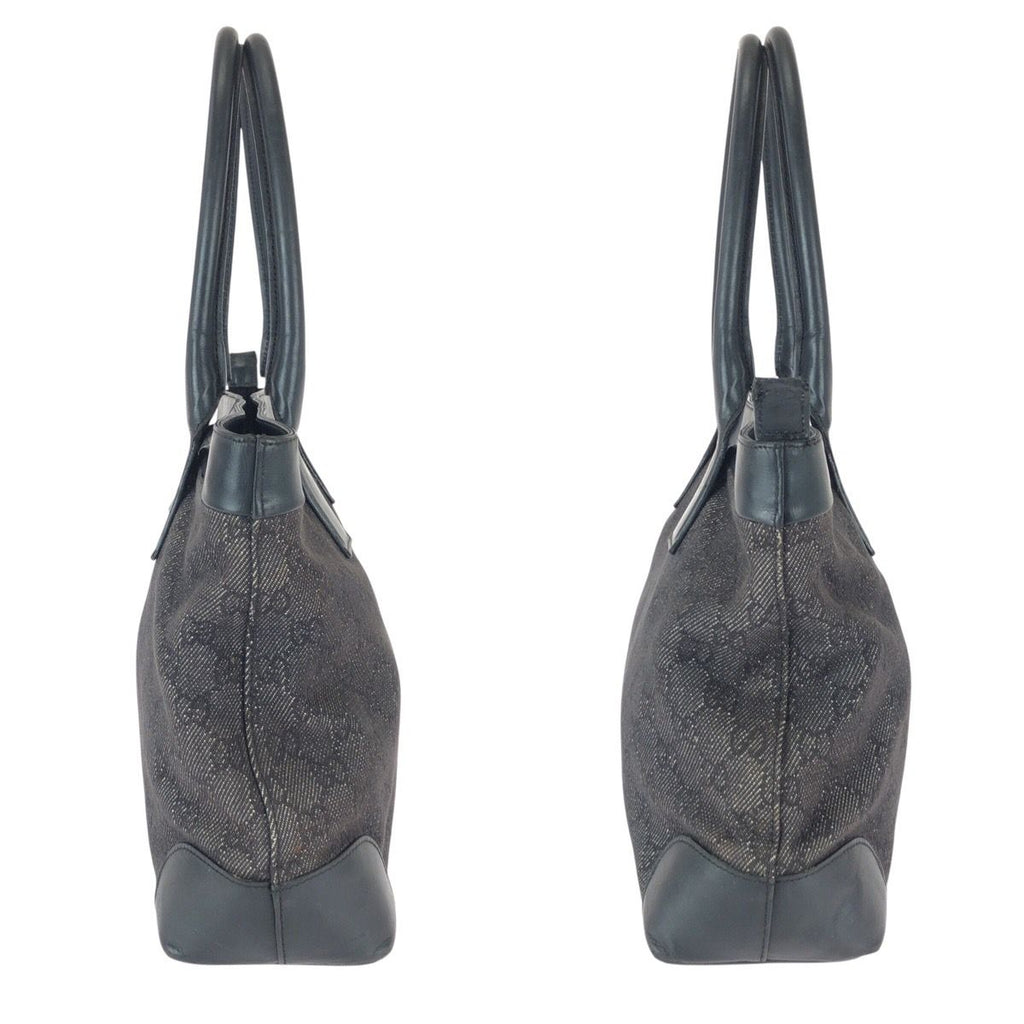 Gucci Black GG Canvas Leather 002 Shoulder Bag Tote — view 8