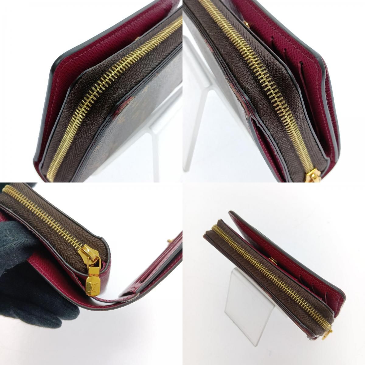 Louis Vuitton Portefeuille Monogram Brown Pink — view 8
