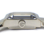 Gucci Watch Frame 128.5 Square GG Pattern Pink Shell Dial SS Quartz Movement — view 2