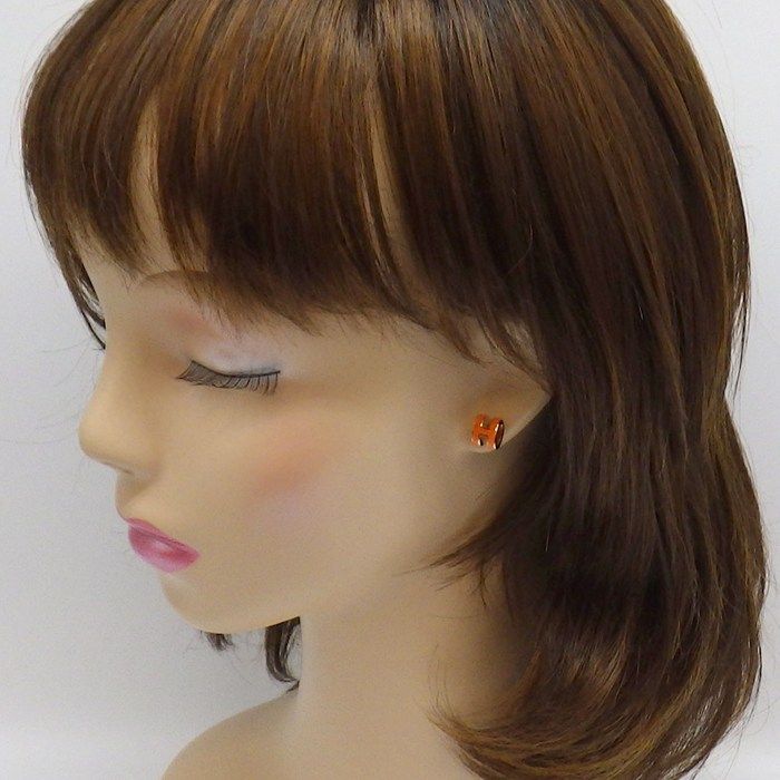 Hermes Earrings Pop Mini Pink Orange Graffiti Lacquer — view 7