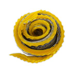Hermes Carre Plisee Yellow Silk Pliss Scarf — view 3