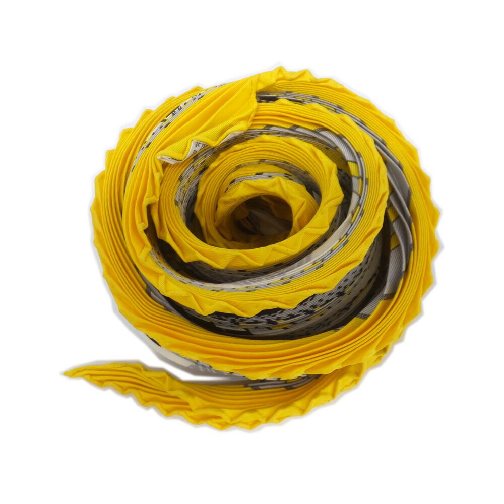Hermes Carre Plisee Yellow Silk Pliss Scarf — view 3