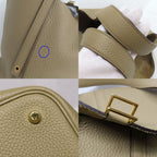Hermes Picotin Lock MM 22 Beige Marfa Taurillon Clemence Gold Handbag — view 8