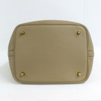 Hermes Picotin Lock MM 22 Beige Marfa Taurillon Clemence Gold Handbag — view 5