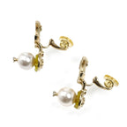 Chanel CC Logo Rhinestone Faux Pearl Earrings — view 4