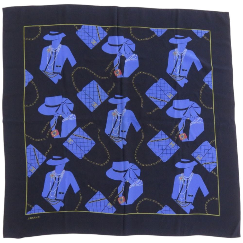 Chanel Mademoiselle Silk Black Scarf — view 2