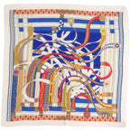 Hermes Carre 140 Geant Volt Epi Louette Cashmere Silk White Scarf — view 3