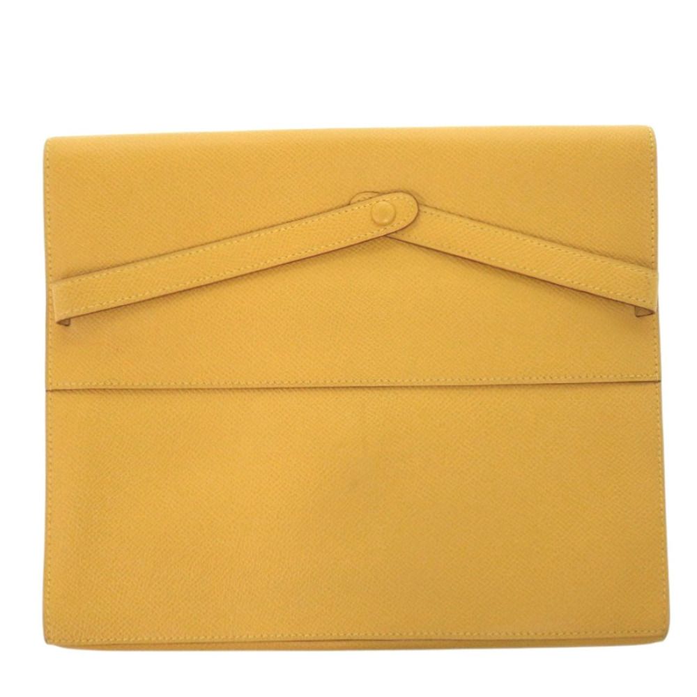 Hermes Courchevel Yellow Clutch — view 2