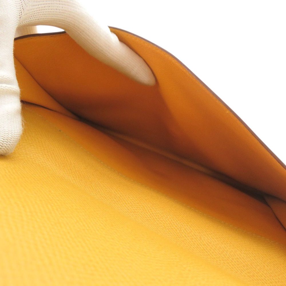 Hermes Courchevel Yellow Clutch — view 5