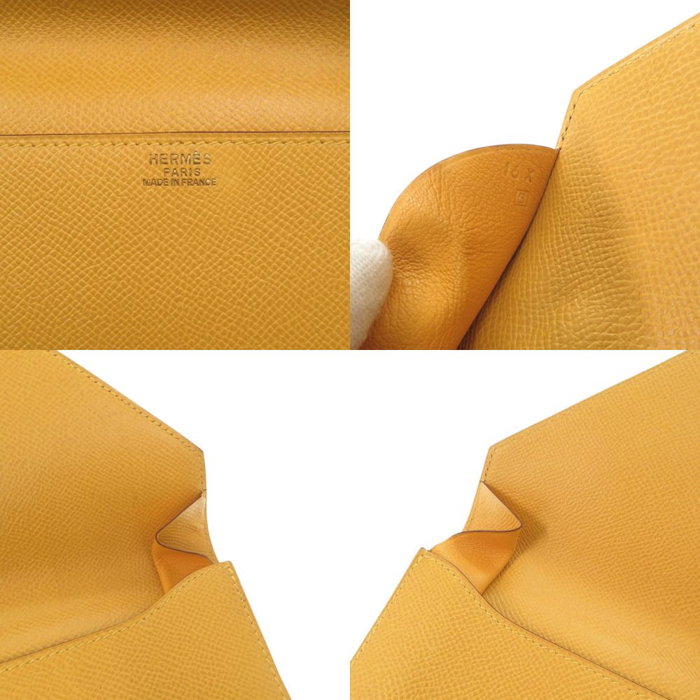 Hermes Courchevel Yellow Clutch — view 6