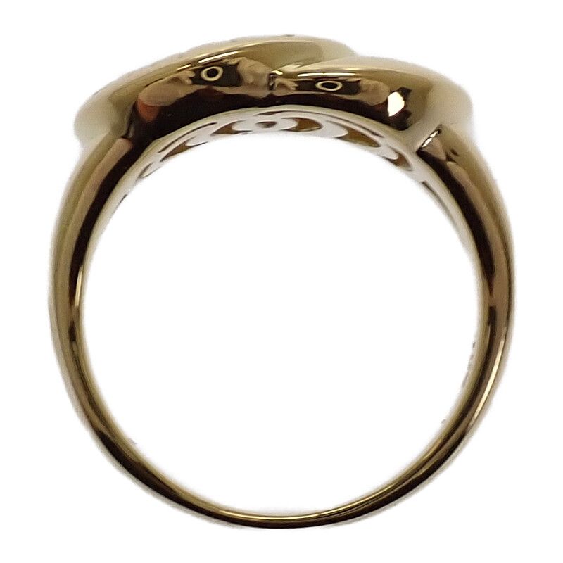 Celine Double Circle Rin 18K Yellow Gold Ring — view 8