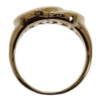 Celine Double Circle Rin 18K Yellow Gold Ring — view 8