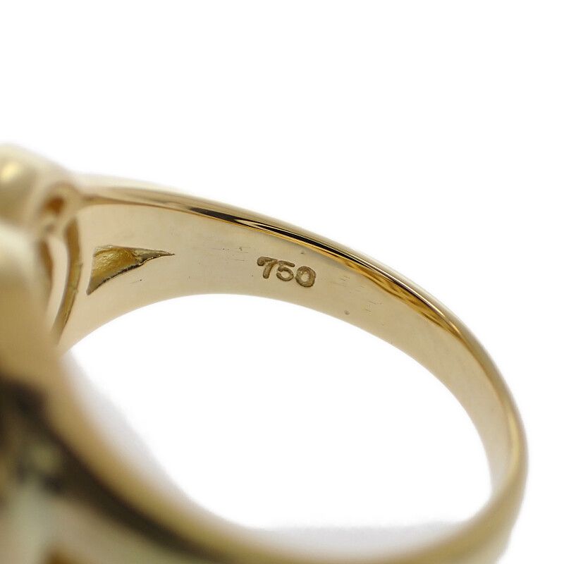 Celine Double Circle Rin 18K Yellow Gold Ring — view 9