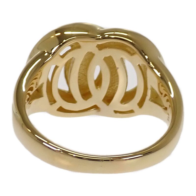 Celine Double Circle Rin 18K Yellow Gold Ring — view 7