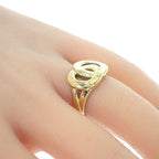 Celine Double Circle Rin 18K Yellow Gold Ring