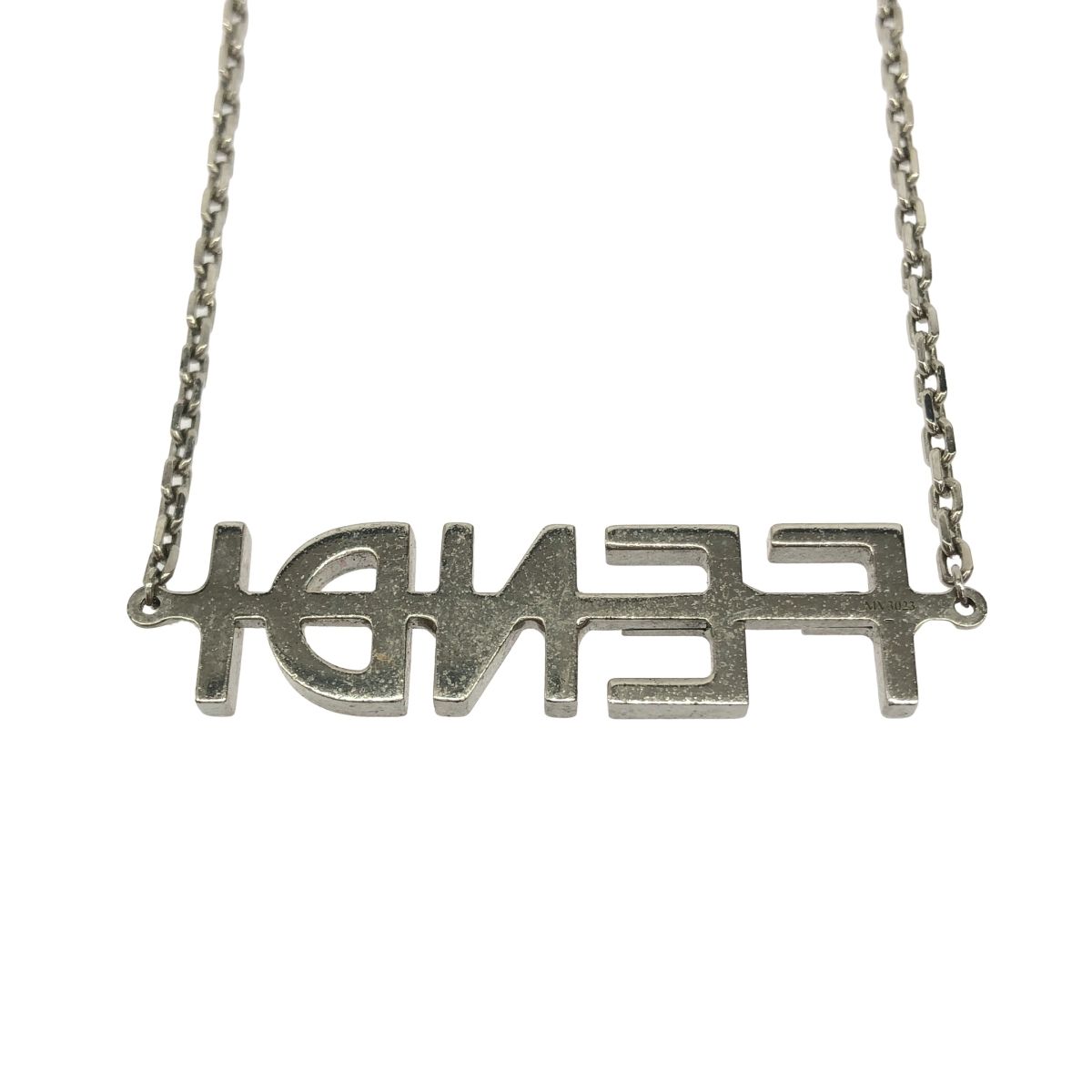 Fendi Logo Necklace Silver — view 3