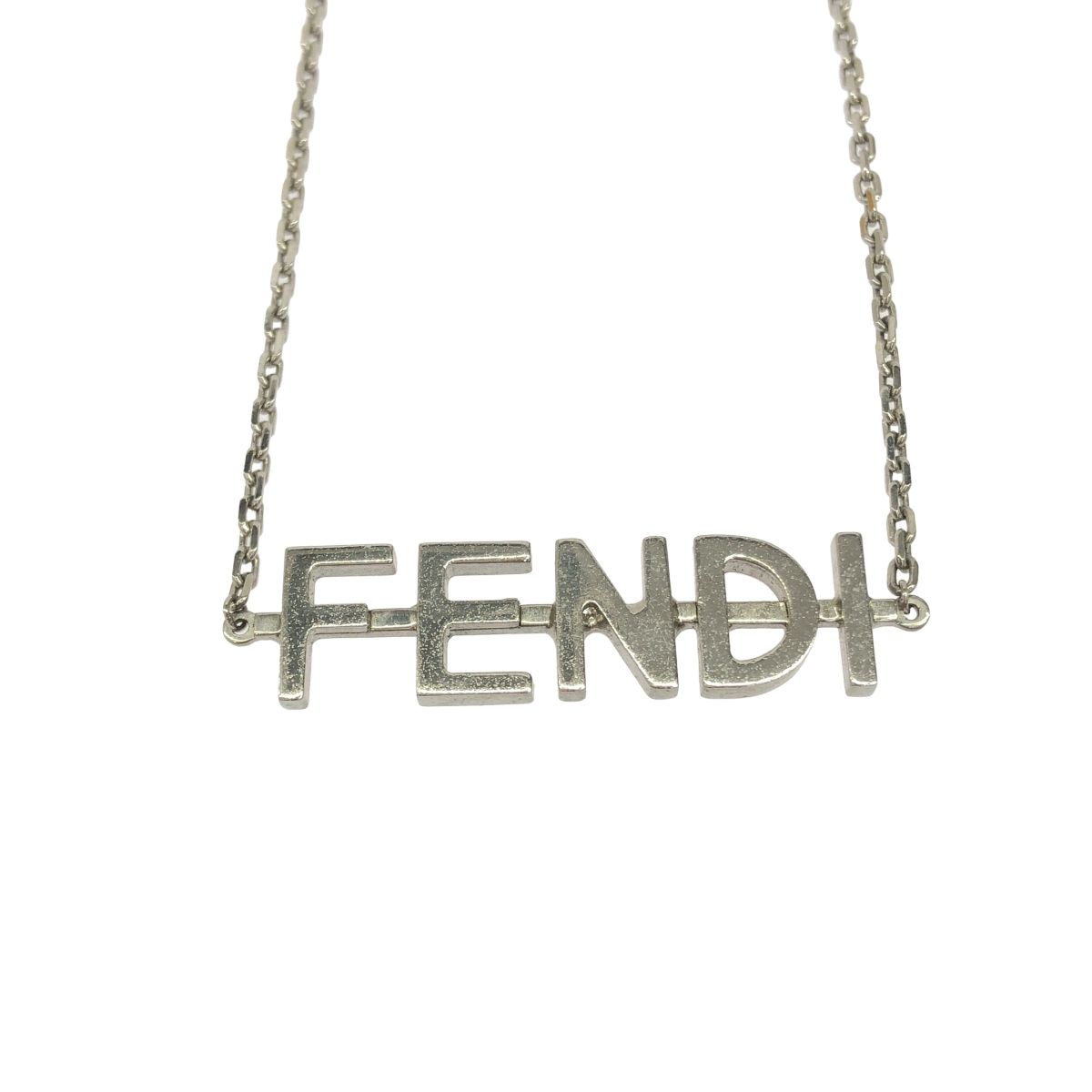 Fendi Logo Necklace Silver — view 2