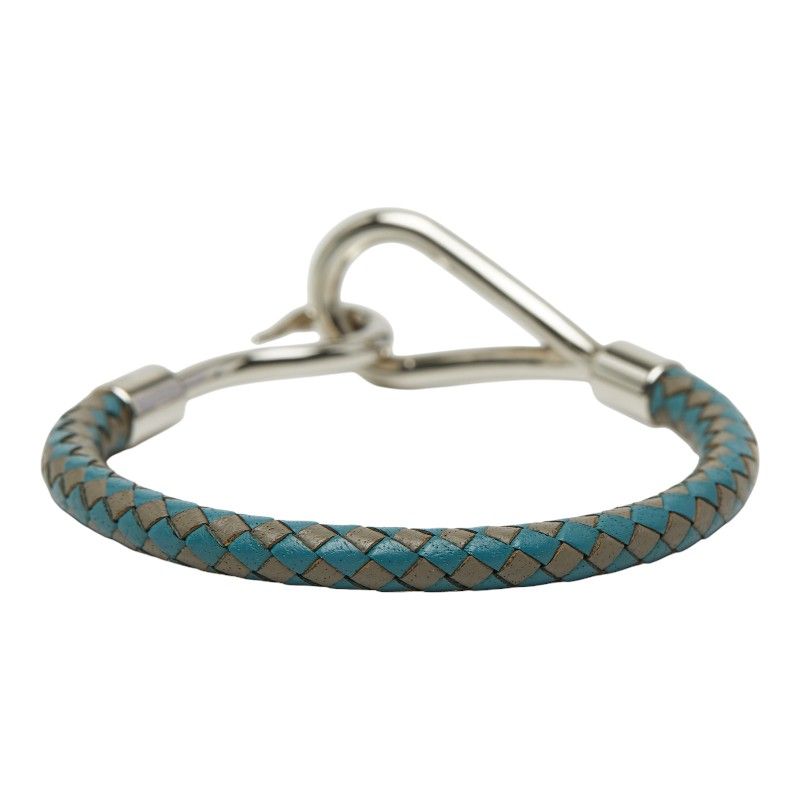 Hermes Intrecciato Jumbo Blue Gray Leather Metal — view 2