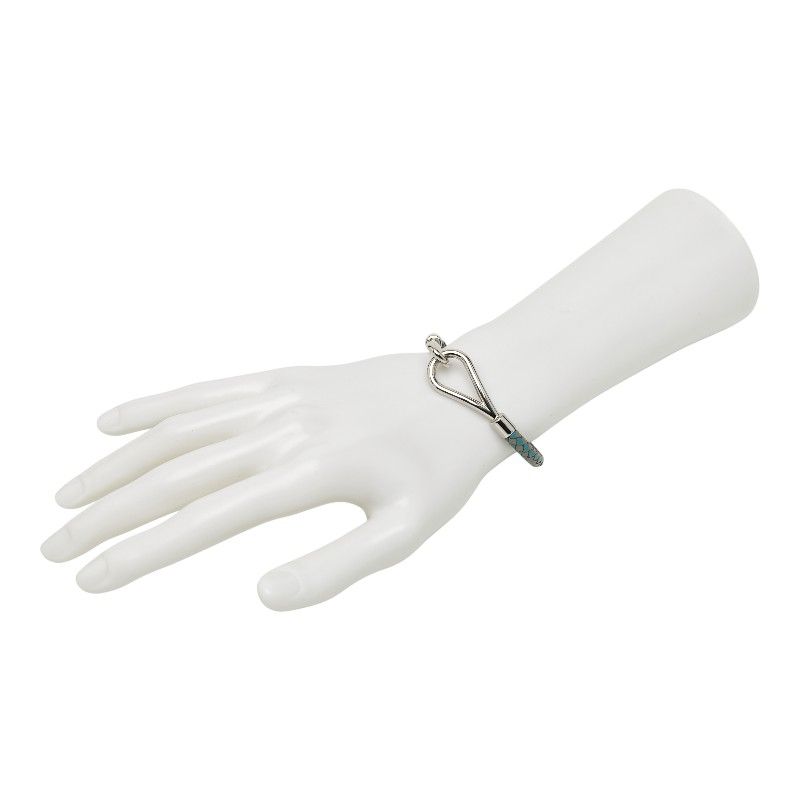 Hermes Intrecciato Jumbo Blue Gray Leather Metal — view 7