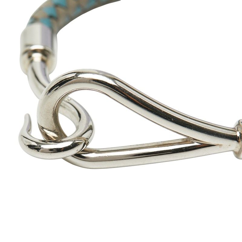 Hermes Intrecciato Jumbo Blue Gray Leather Metal — view 4
