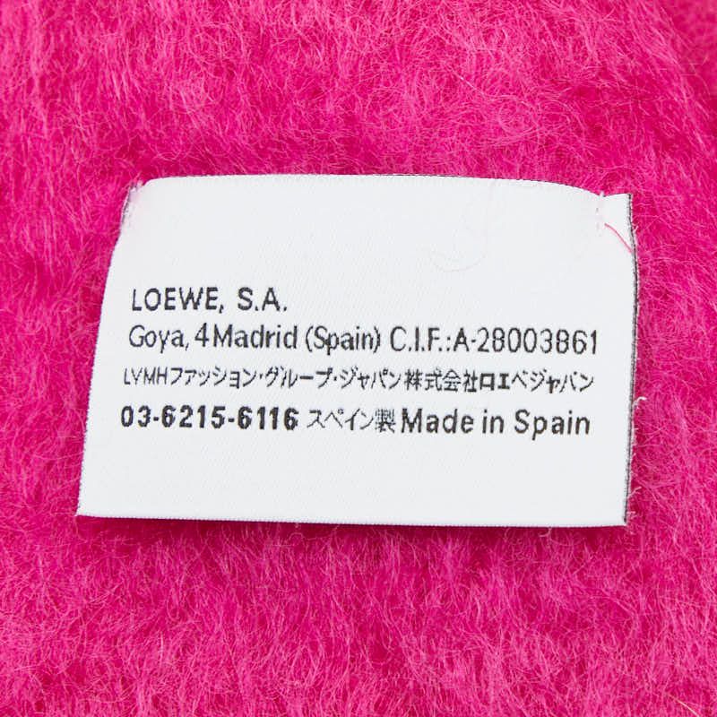 Loewe Anagram Pink Wool Nylon Mohair Shoulder Bag — view 4