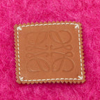 Loewe Anagram Pink Wool Nylon Mohair Shoulder Bag — view 3