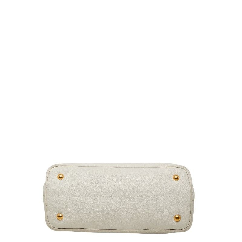 Prada Shoulder Bag 2-Way White Leather — view 3