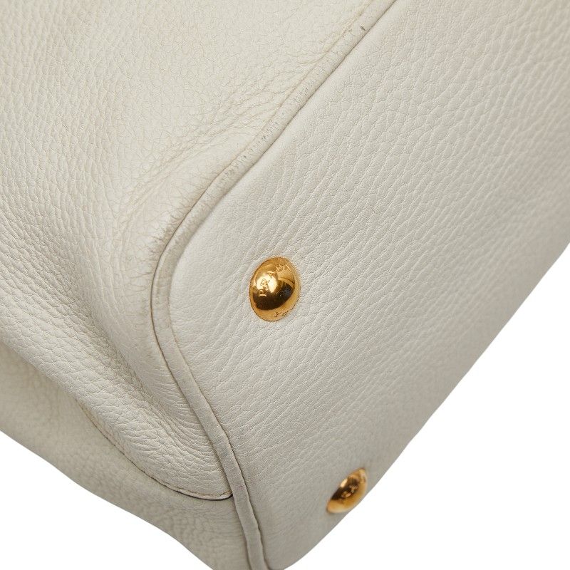 Prada Shoulder Bag 2-Way White Leather — view 5
