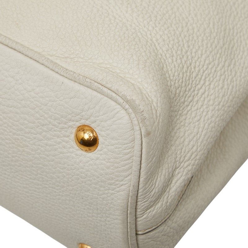 Prada Shoulder Bag 2-Way White Leather — view 4