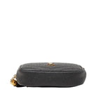 Saint Laurent YSL Logo Tassel Chain Shoulder Bag Black Leather — view 3