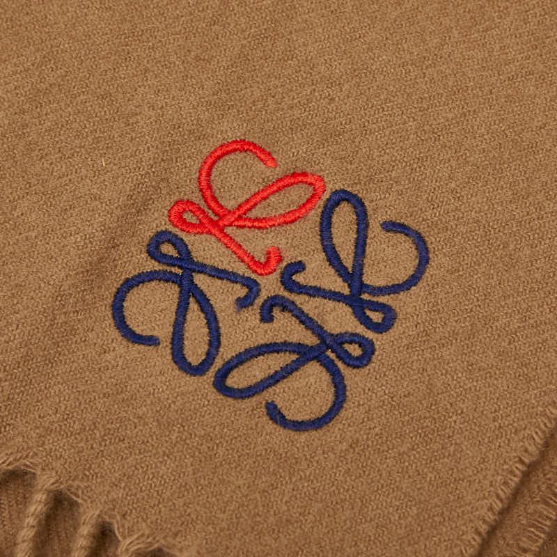 Loewe Anagram Scarf Brown Cashmere — view 3